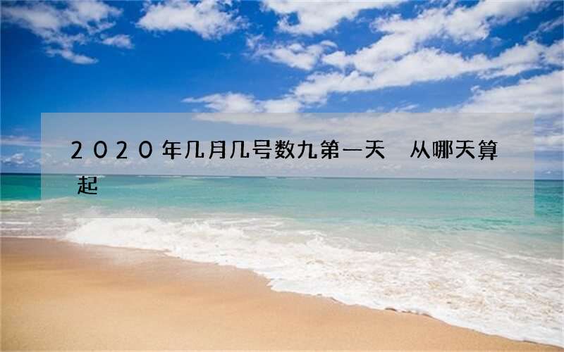 2020年几月几号数九第一天 从哪天算起